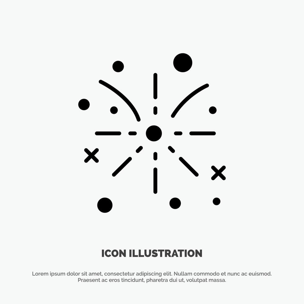 Firework Fire Easter Holiday solid Glyph Icon vector