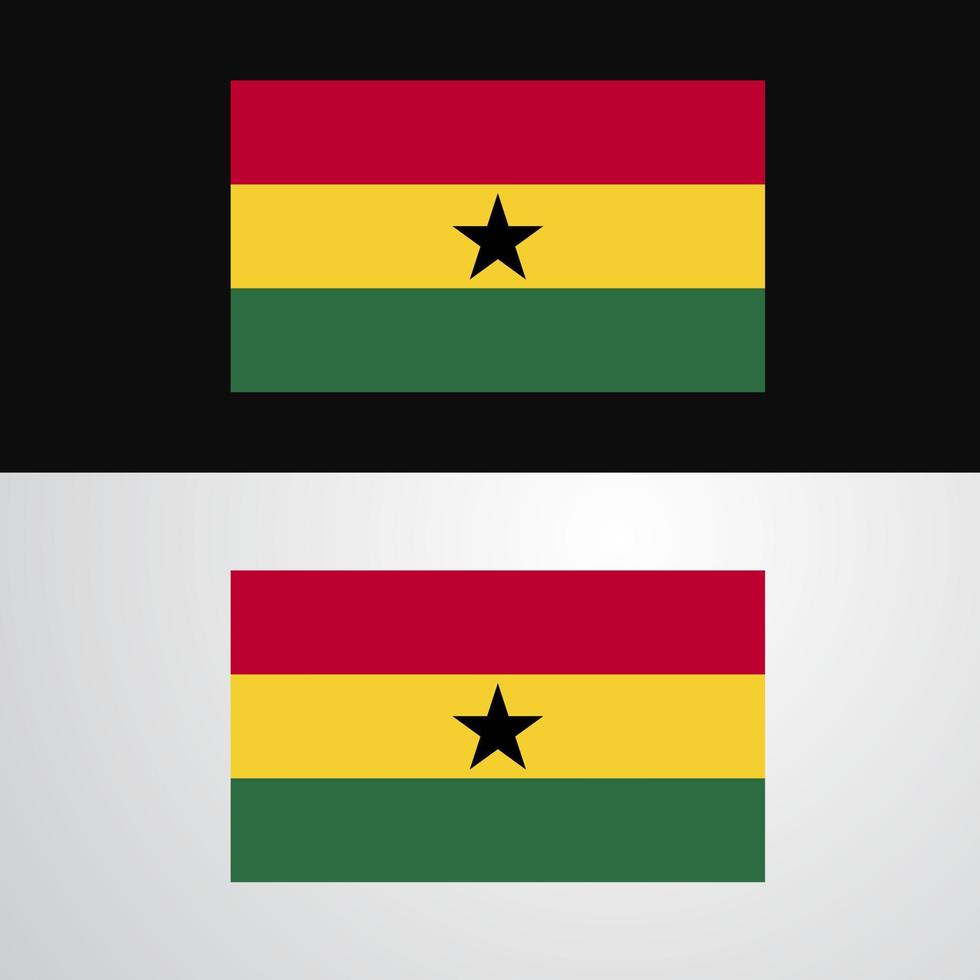diseño de banner de bandera de ghana vector