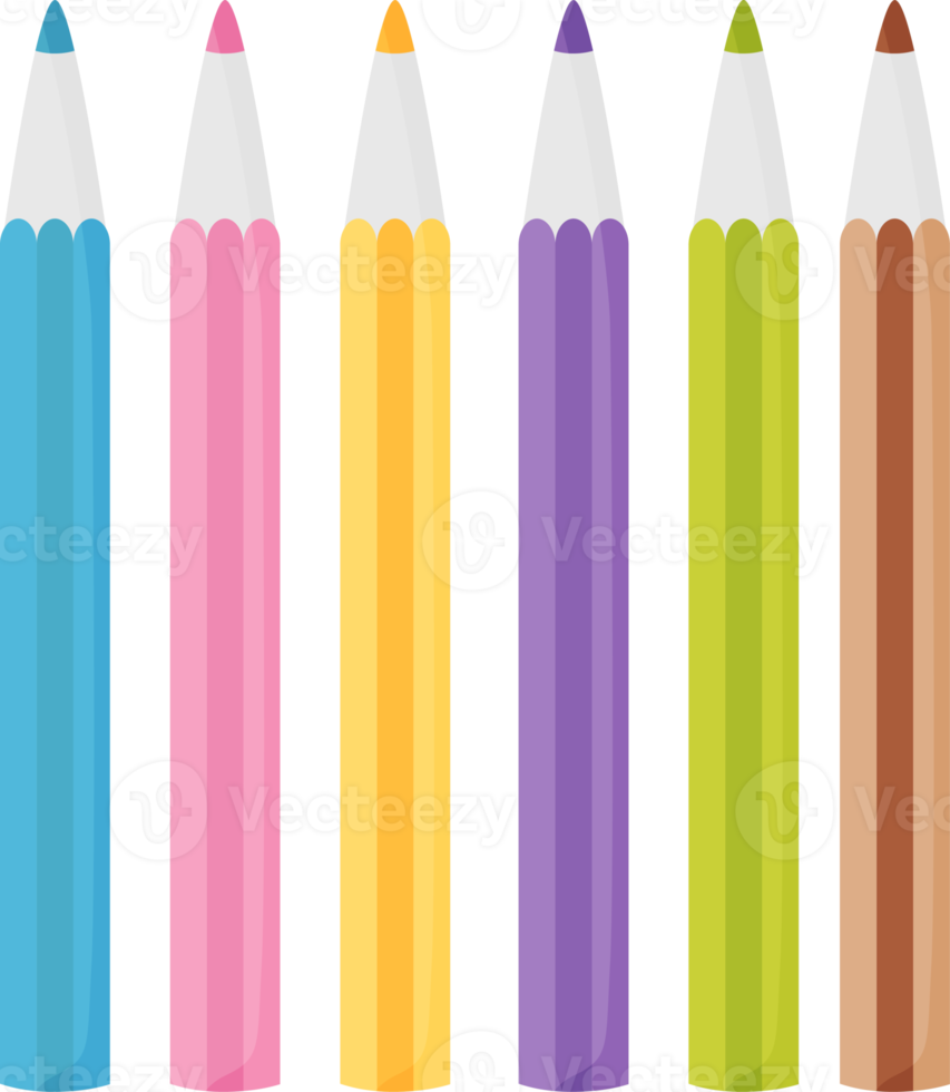 Stationery. Colour pencils png
