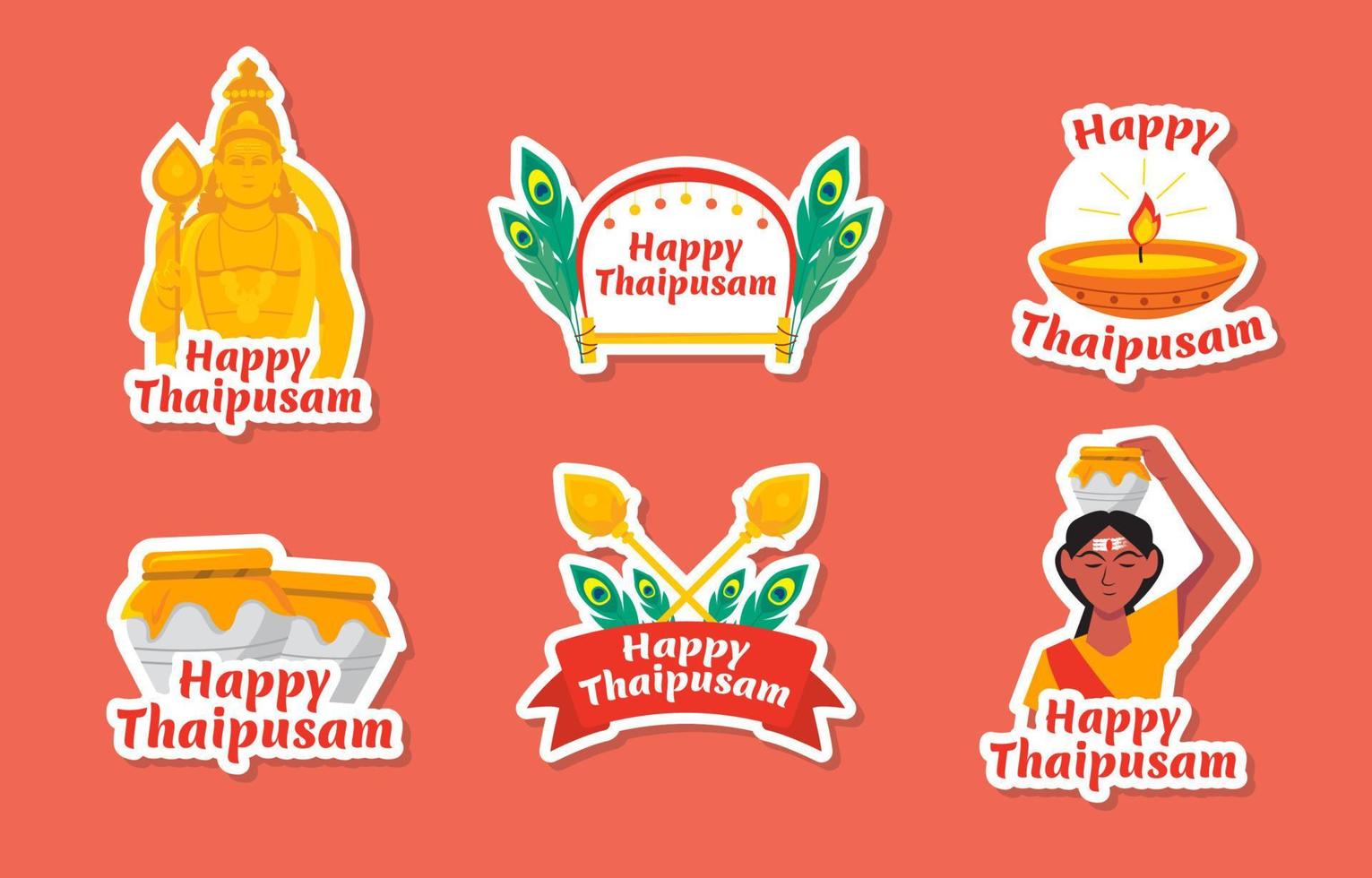 Happy Thaipusam Sticker vector