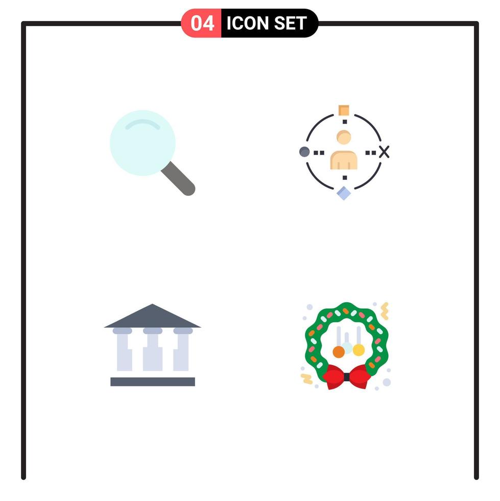4 Universal Flat Icon Signs Symbols of expanded mony ambient experiance decoration Editable Vector Design Elements