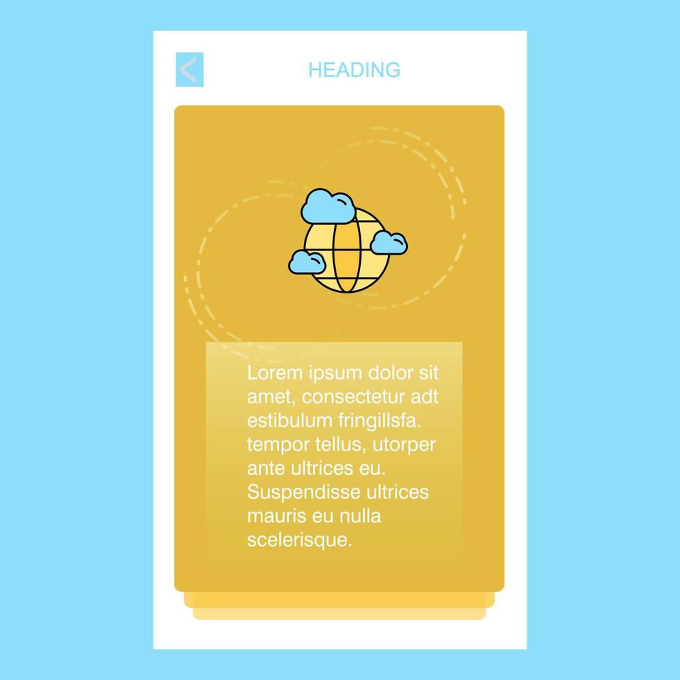 Globe mobile vertical banner design design Vector