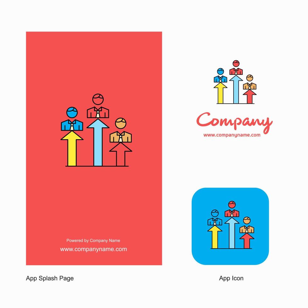 Positions Company Logo App Icon and Splash Page Design Creative Business App Design Elements vector