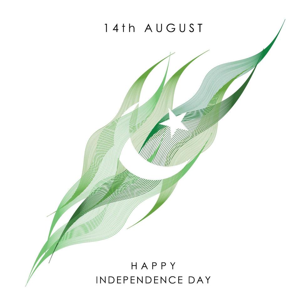 vector de diseño del día de la independencia de pakistán