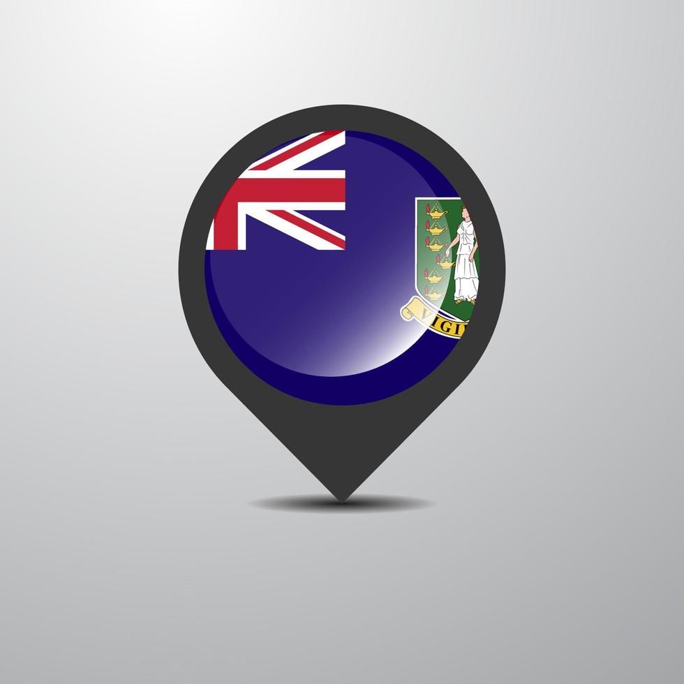 Virgin Islands UK Map Pin vector