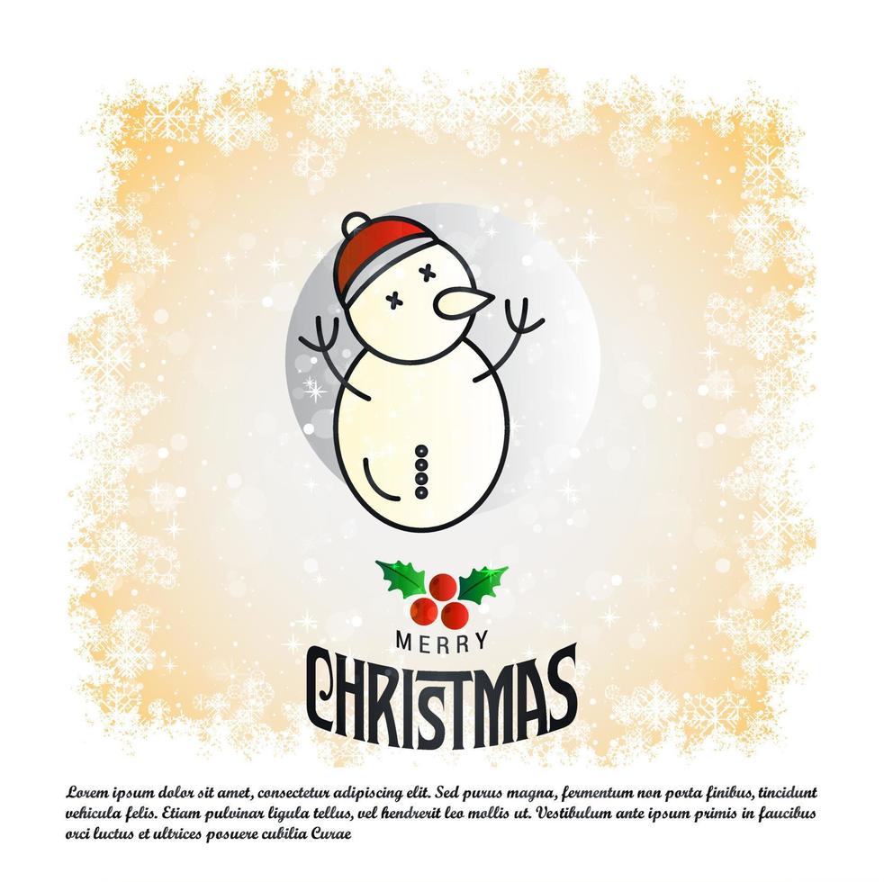 Christmas card with elegant design vector