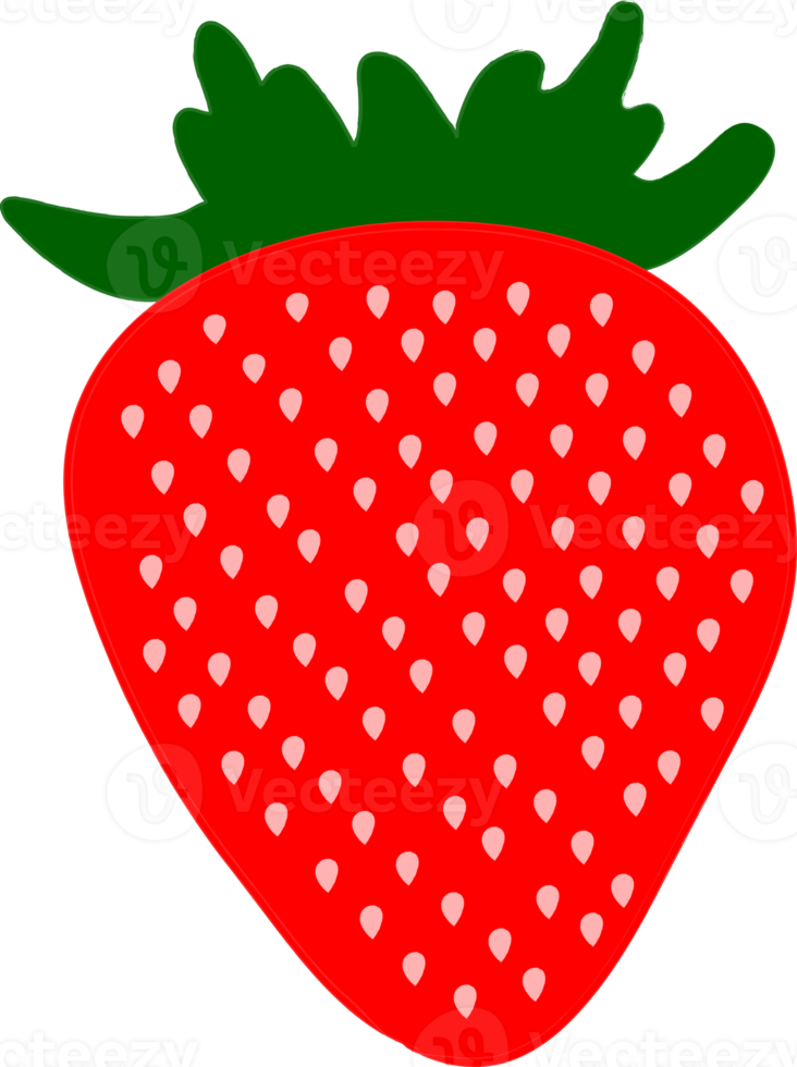 Hand drawn style drawing strawberry png