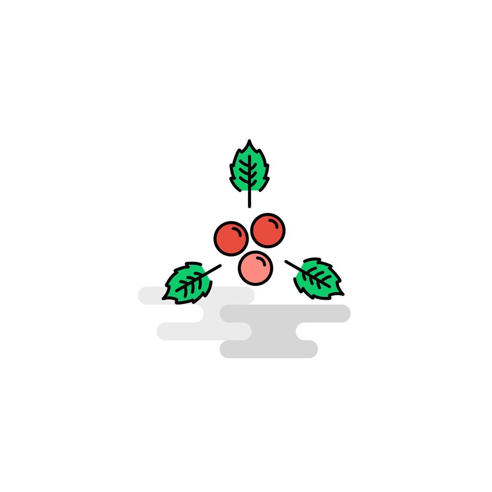 Flat Cherries Icon Vector