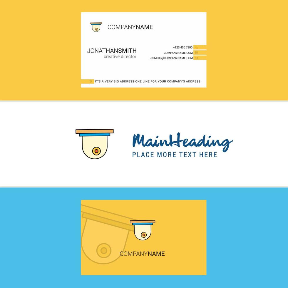 Beautiful Cctv Logo and business card vertical Design Vector