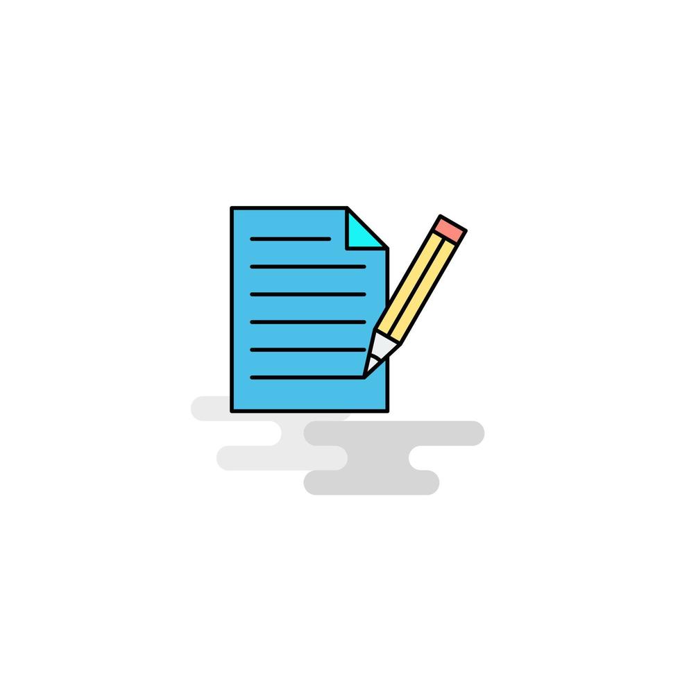 Flat Write document Icon Vector