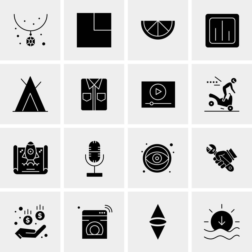 16 Universal Business Icons Vector Creative Icon Illustration to use in web and Mobile Related project