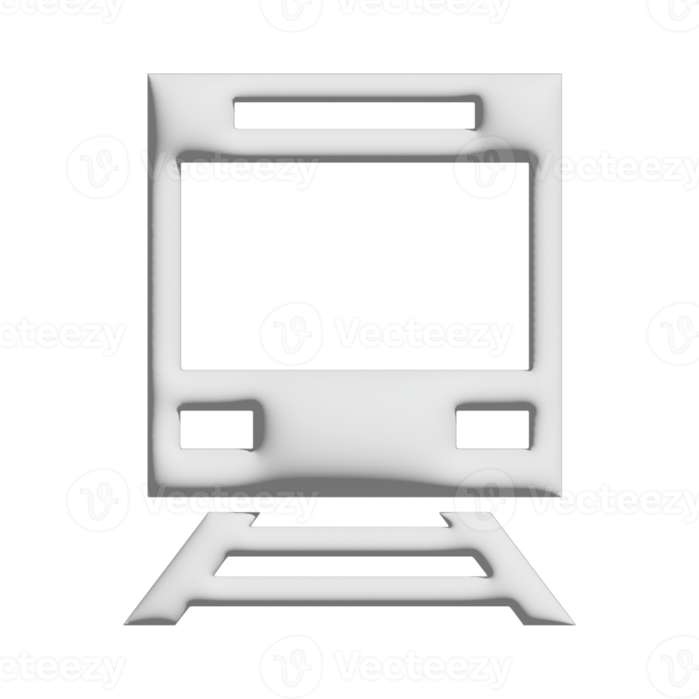 spårvagn ikon 3d design för Ansökan och hemsida presentation png