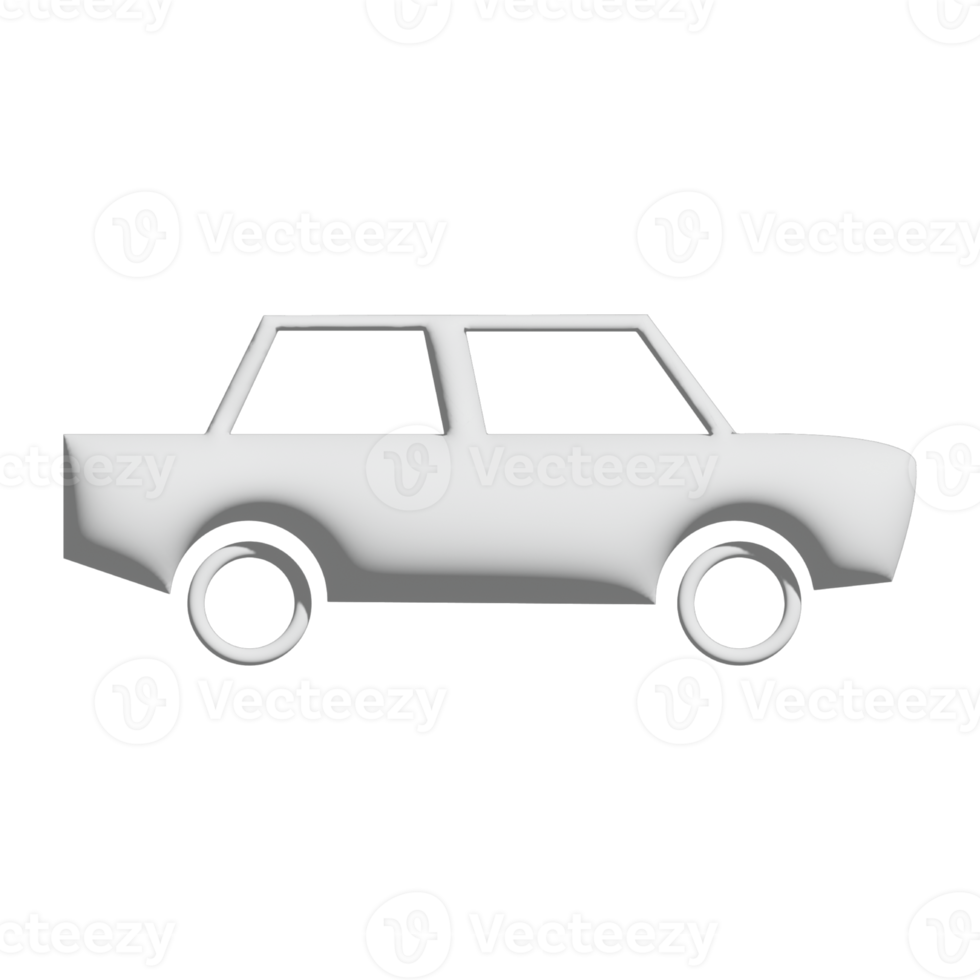 Auto-Symbol 3D-Design für Anwendungs- und Website-Präsentation png