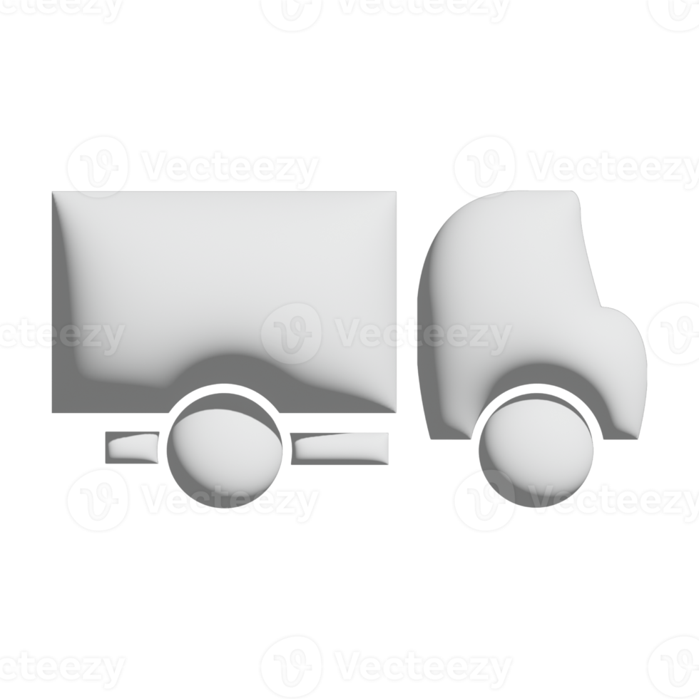 truck icon 3d design for application and website presentation png