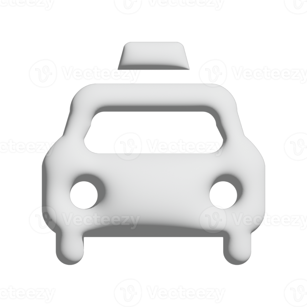 Taxi-Symbol 3D-Design für Anwendungs- und Website-Präsentation png