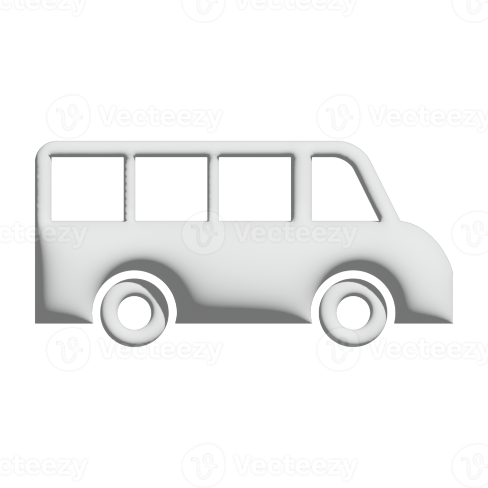 van icon 3d design for application and website presentation png