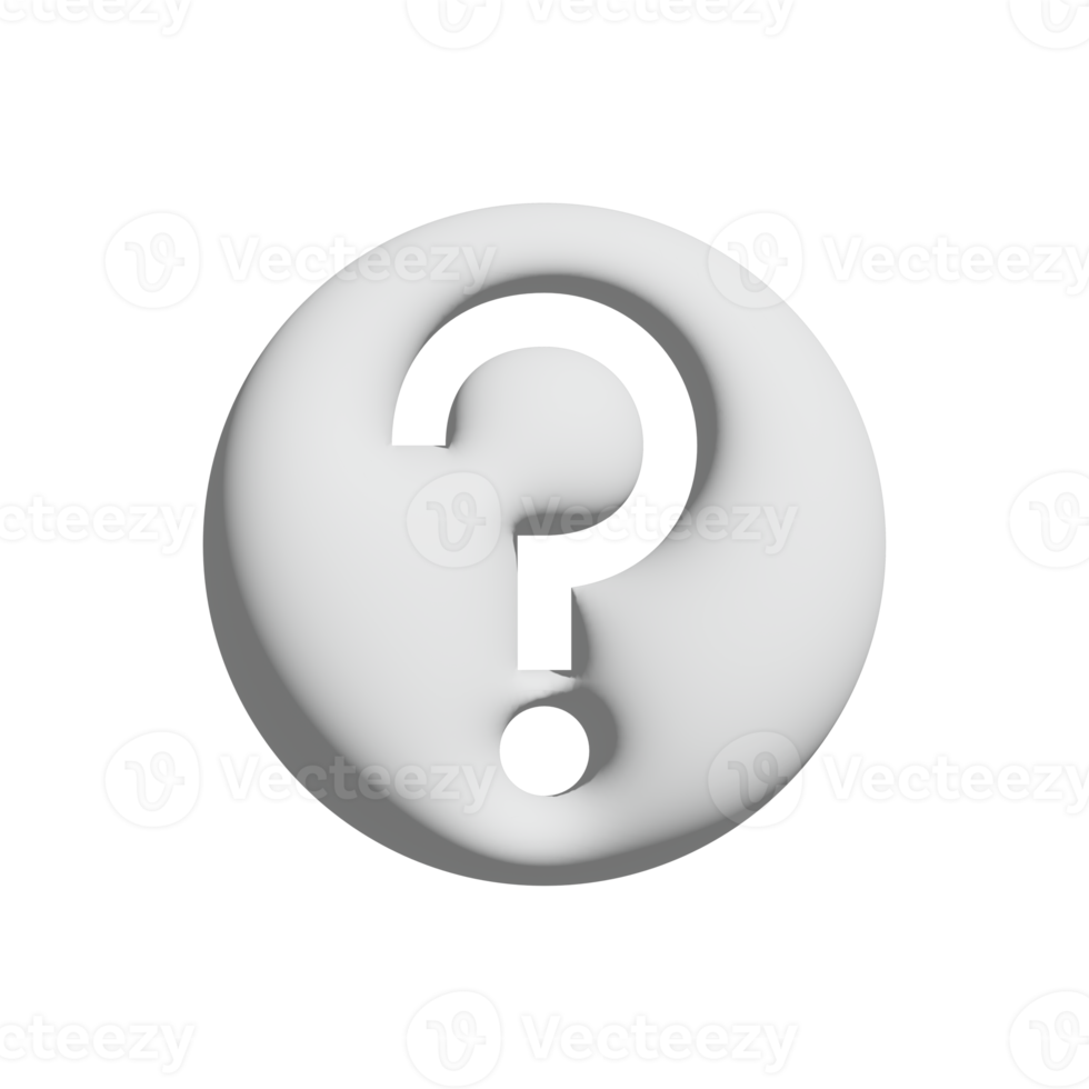 question icon 3d design for application and website presentation png