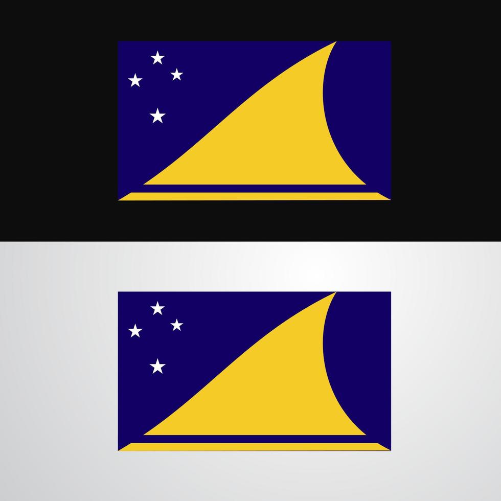 diseño de banner de bandera de tokelau vector