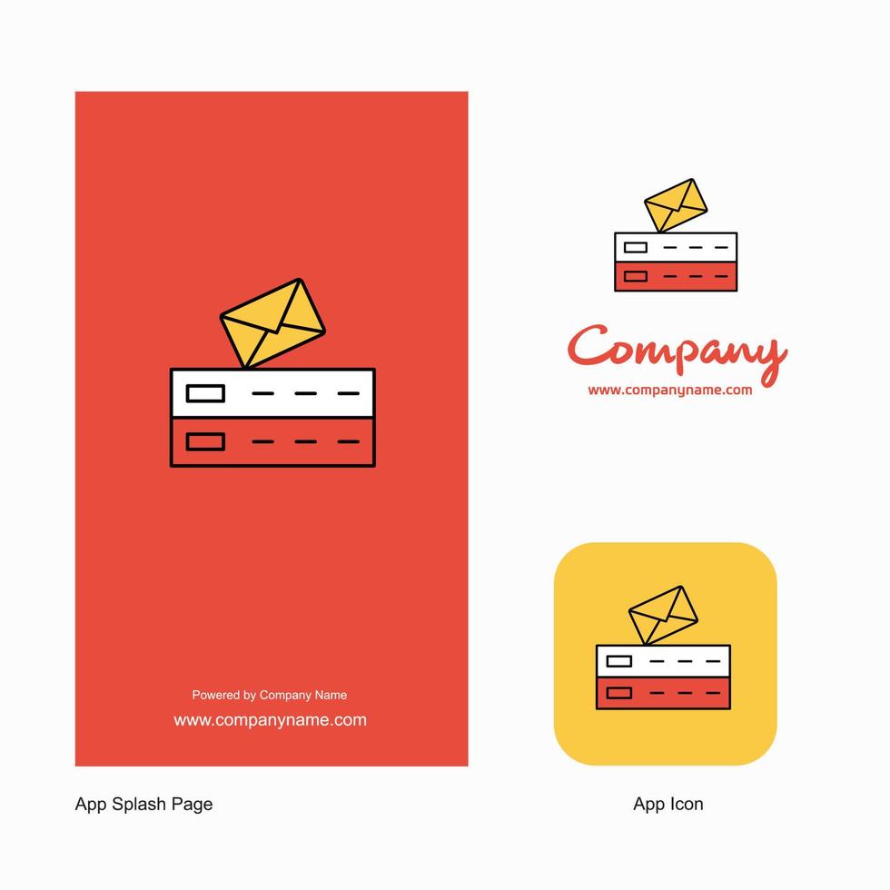 Email Company Logo App Icon and Splash Page Design Creative Business App Design Elements vector