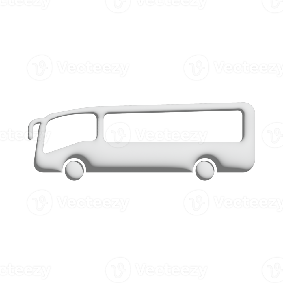 bus icon 3d design for application and website presentation png