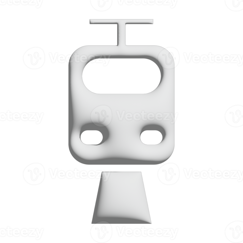 tram icon 3d design for application and website presentation png