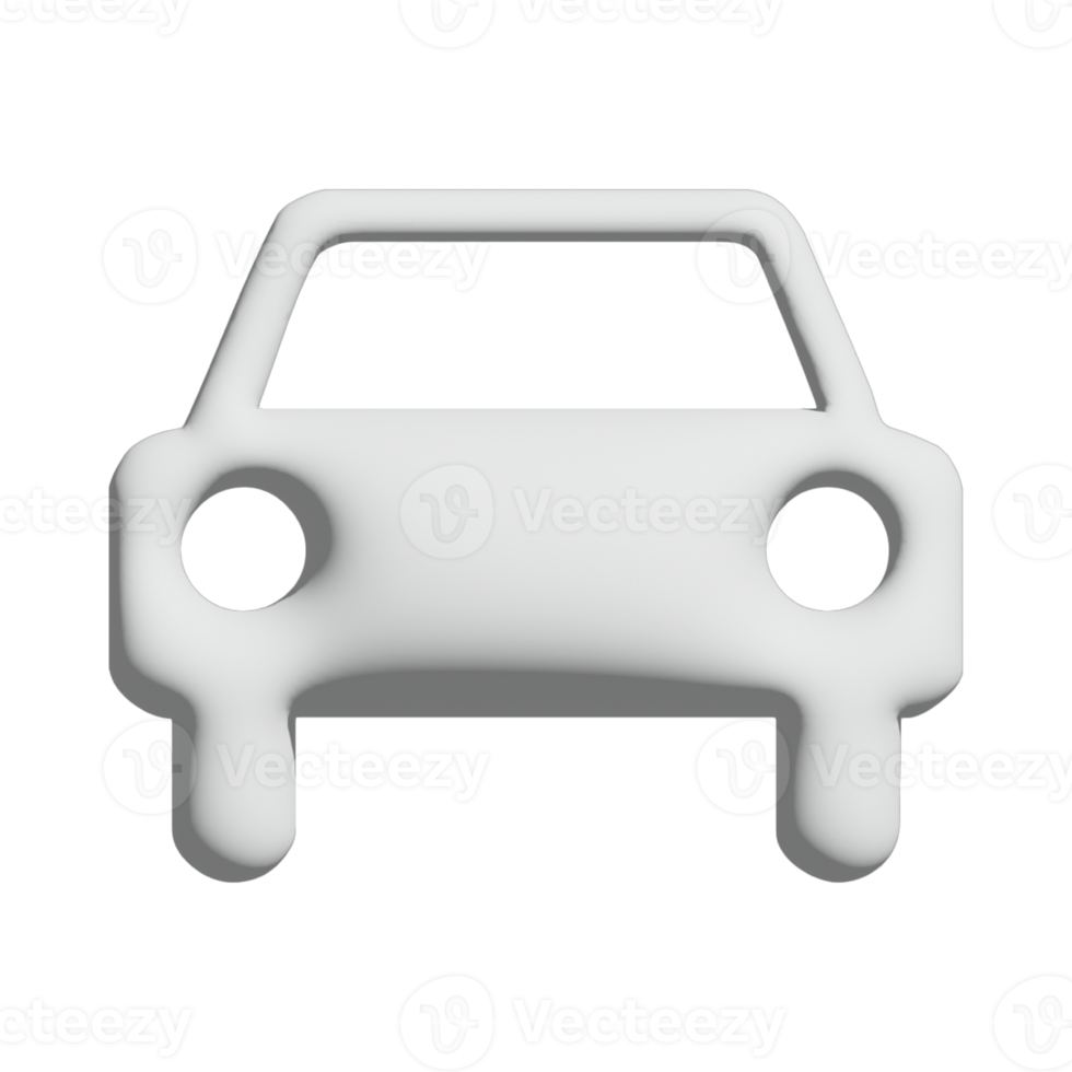 car icon 3d design for application and website presentation png