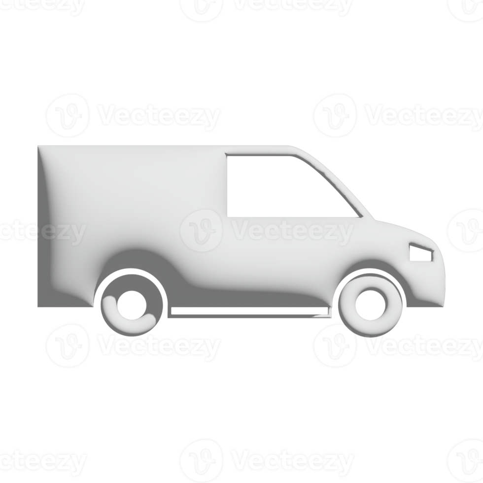 van icon 3d design for application and website presentation png