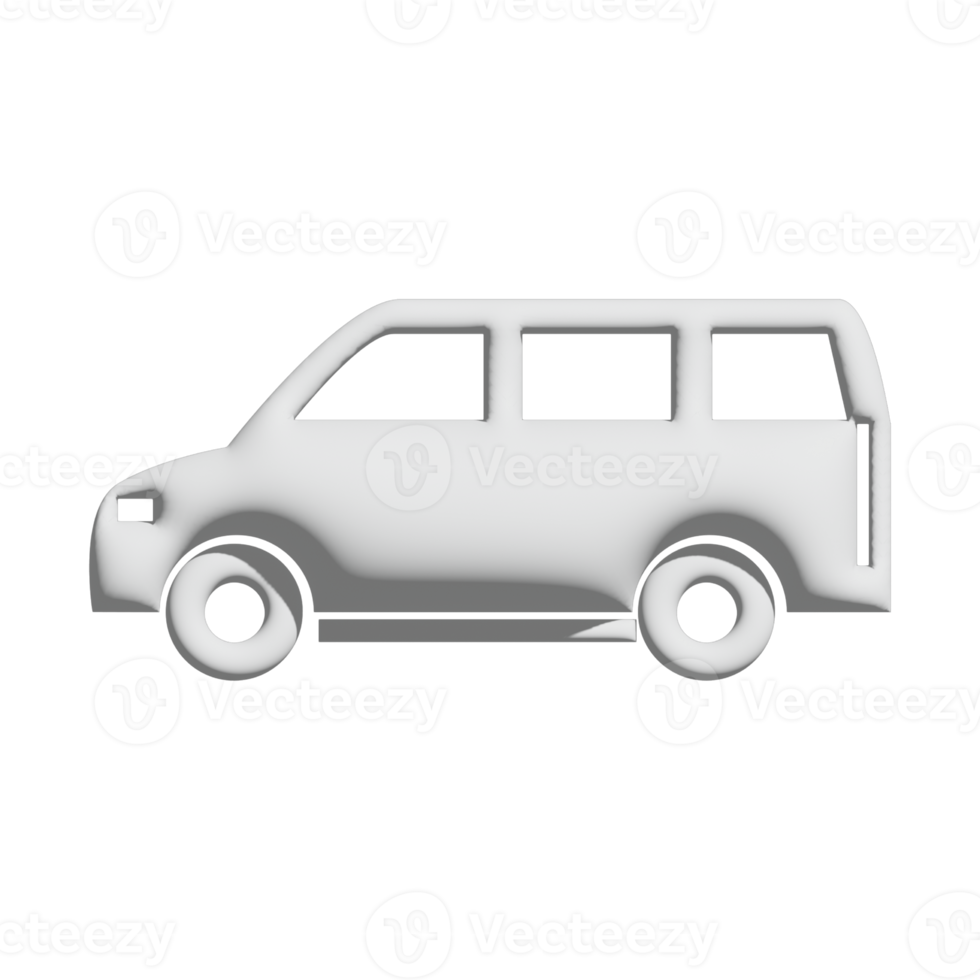 van icon 3d design for application and website presentation png