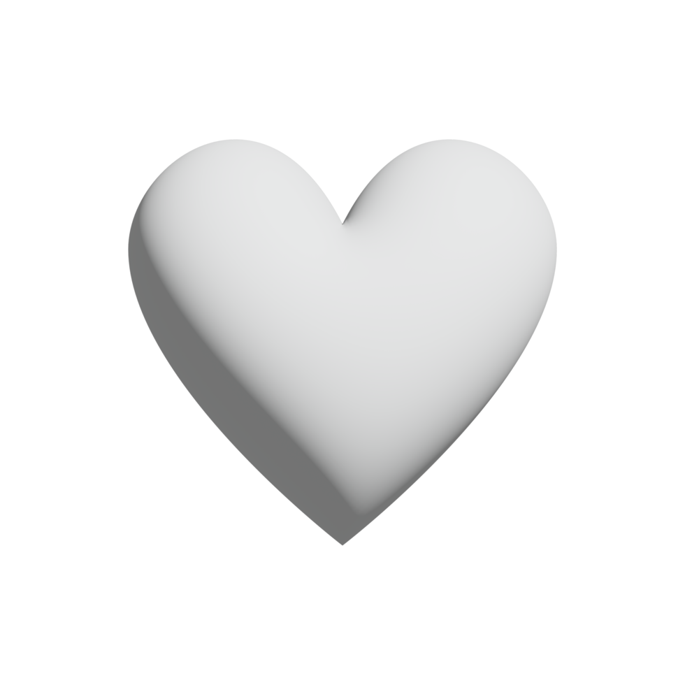 heart icon 3d design for application and website presentation png