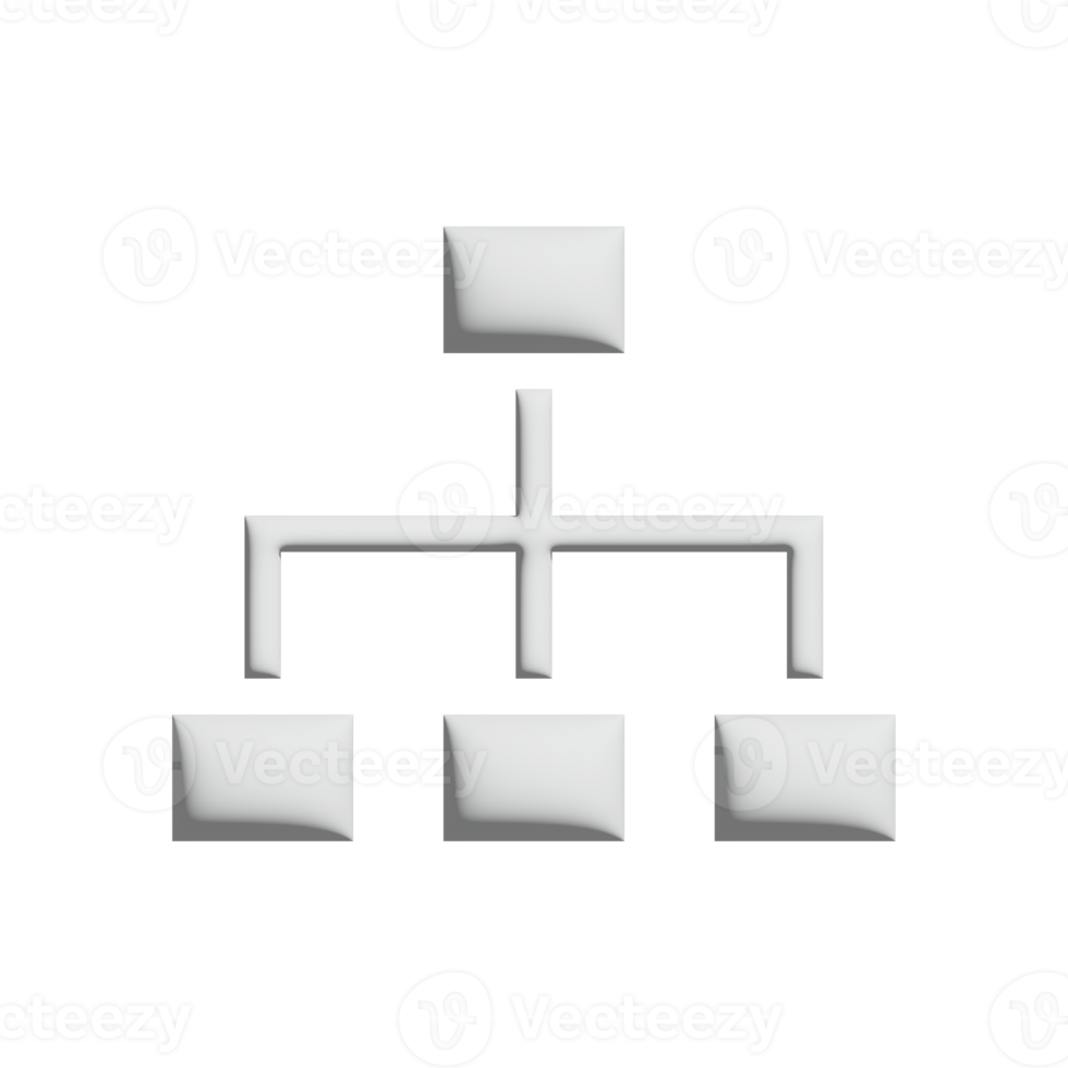 Company Organization Structure icon 3d design for application and website presentation png