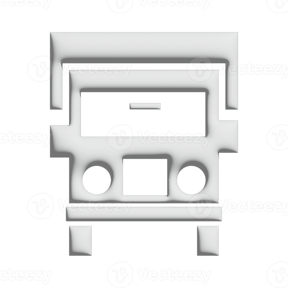 school- bus icoon 3d ontwerp voor toepassing en website presentatie png