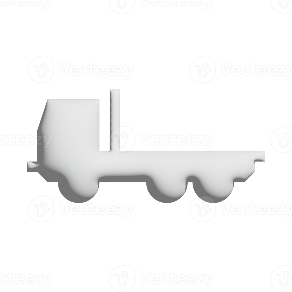 truck icon 3d design for application and website presentation png