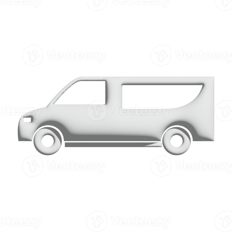 van icon 3d design for application and website presentation png