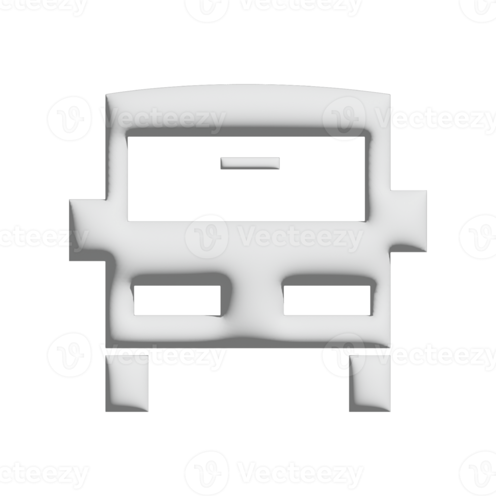 icône d'autobus scolaire conception 3d pour la présentation de l'application et du site Web png