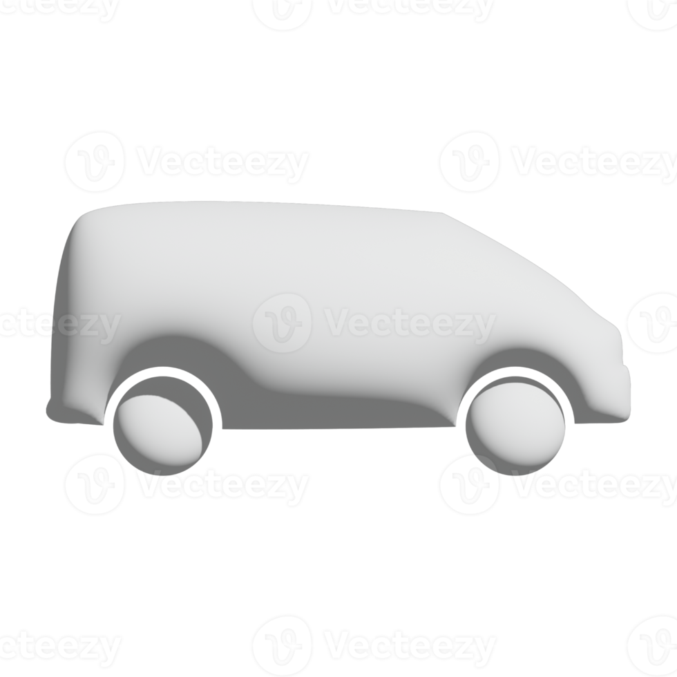 busje icoon 3d ontwerp voor toepassing en website presentatie png