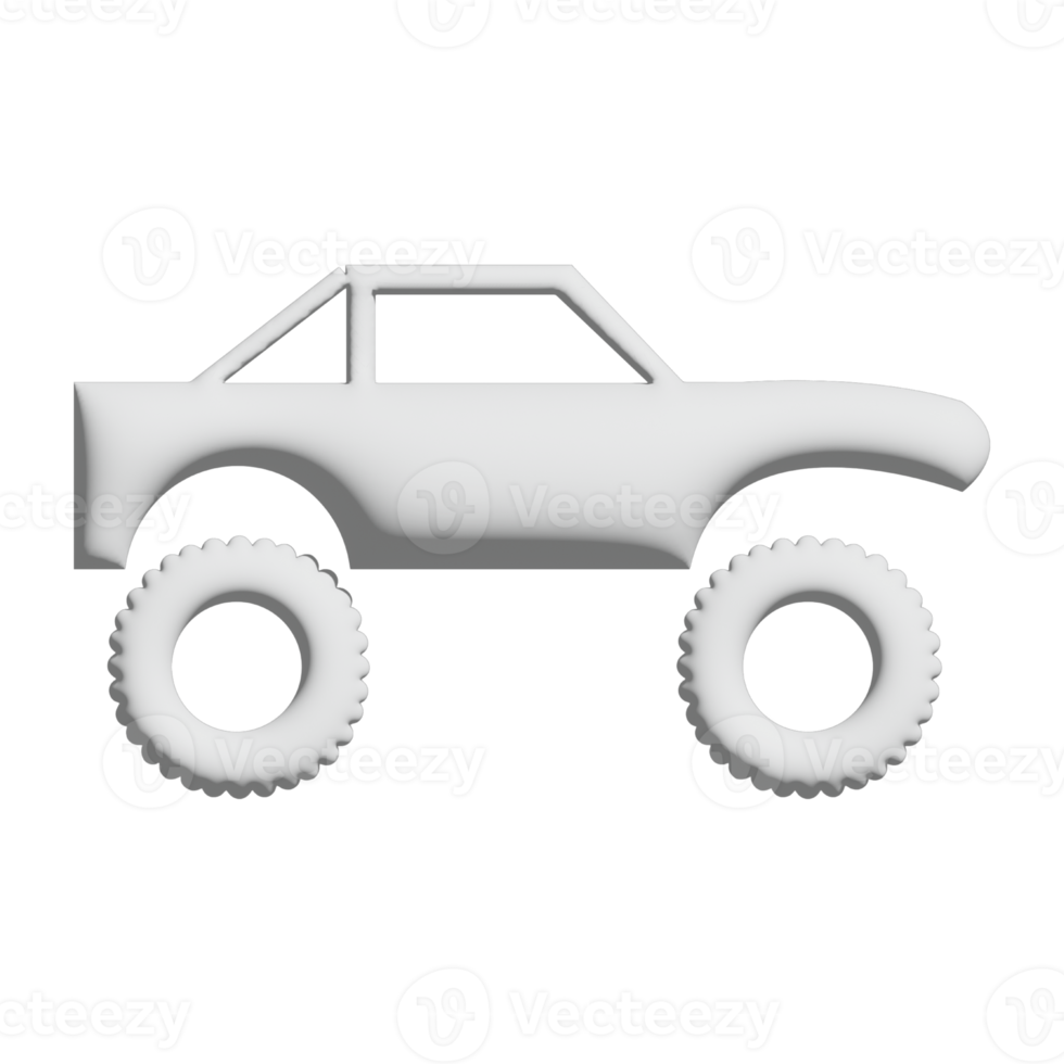 monster truck icon 3d design for application and website presentation png