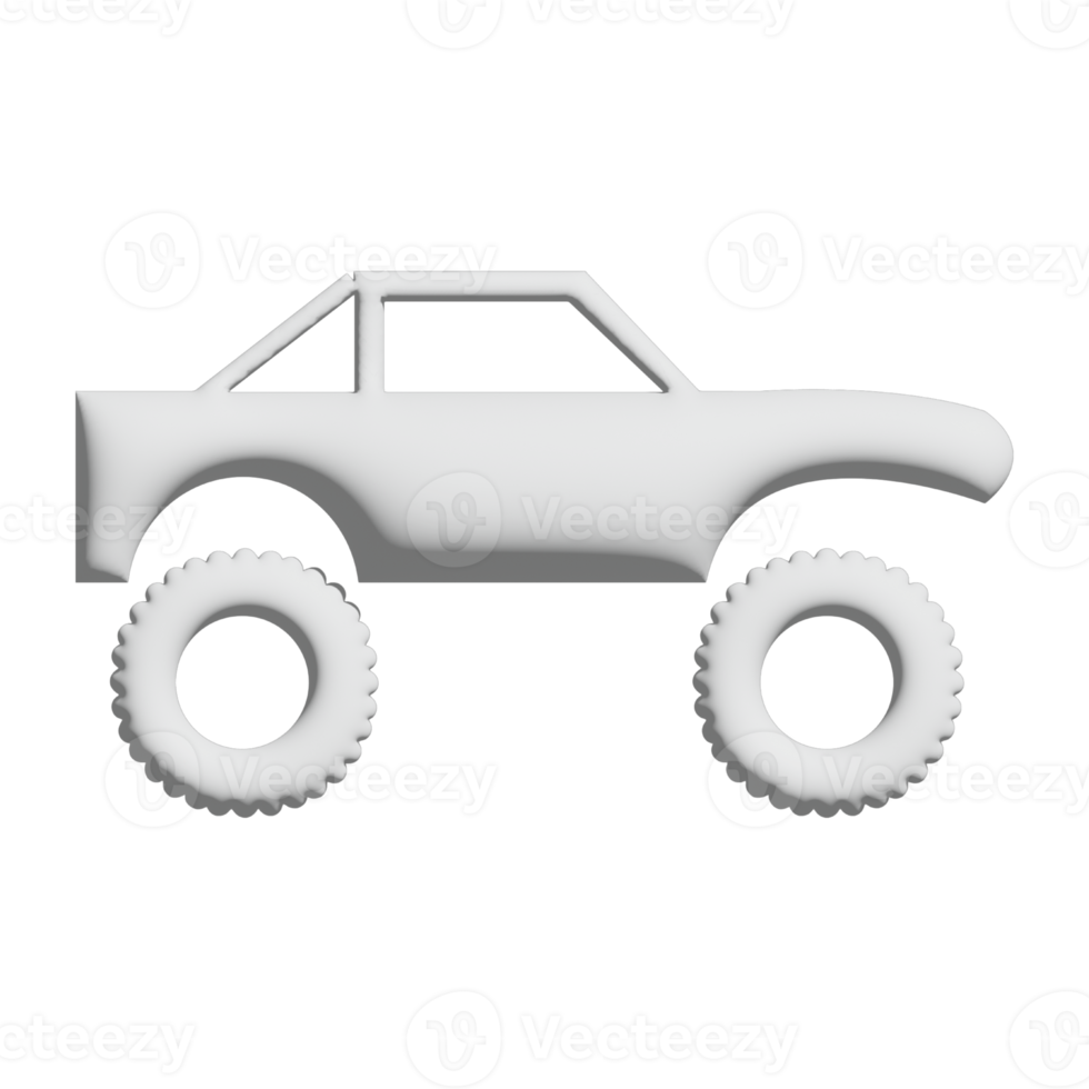 Monstertruck-Symbol 3D-Design für Anwendungs- und Website-Präsentation png