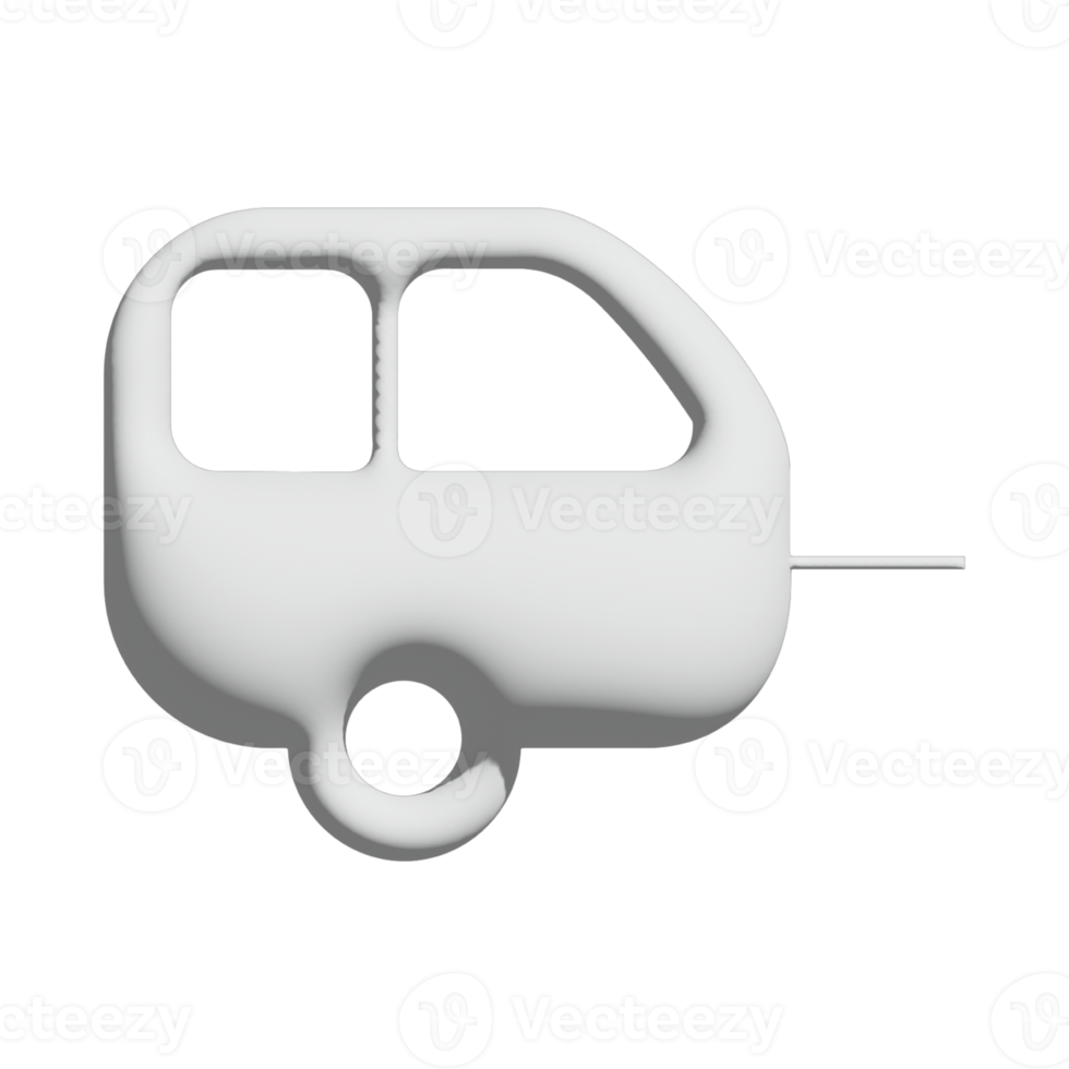 husvagn ikon 3d design för Ansökan och hemsida presentation png