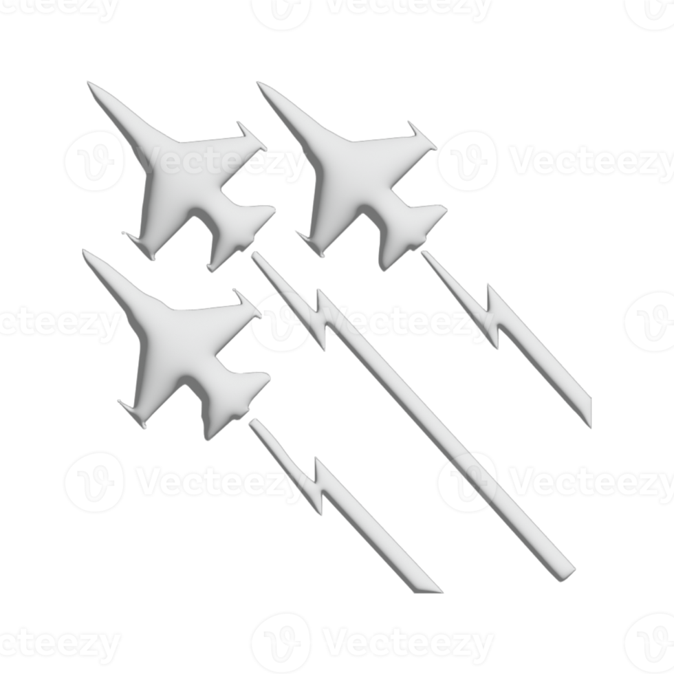 Attack jet plane icon 3d design for application and website presentation png