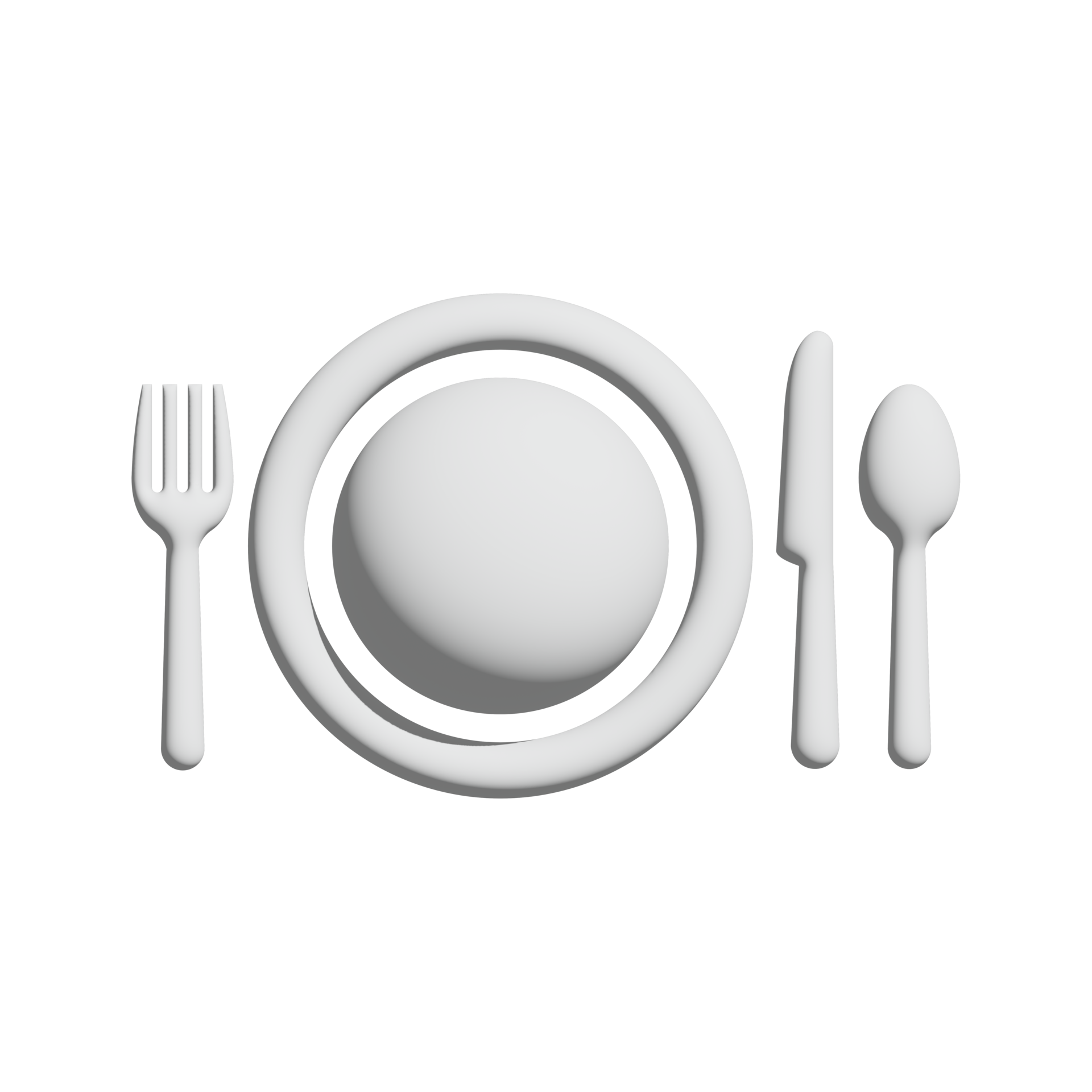 Cutlery icon 3d design for application and website presentation