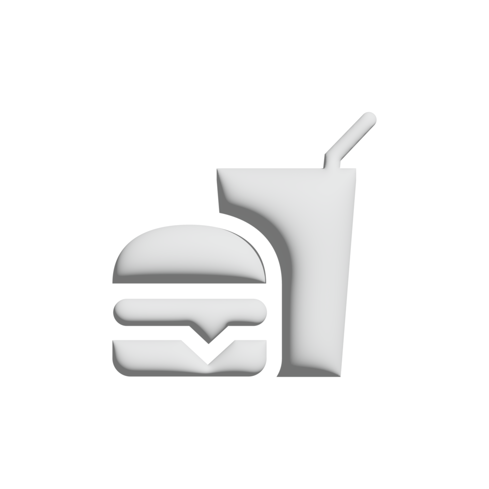 Junk food icon 3d design for application and website presentation png