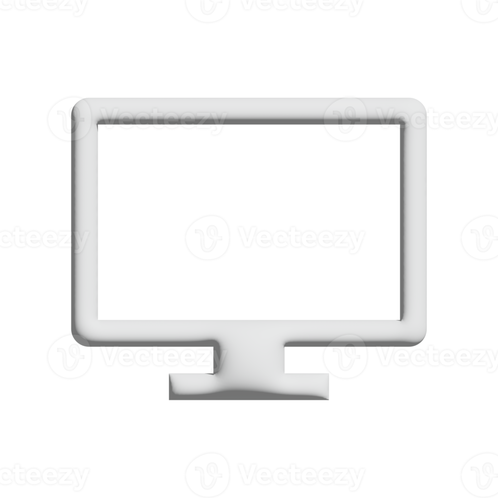 icono de pantalla diseño 3d para presentación de aplicaciones y sitios web png