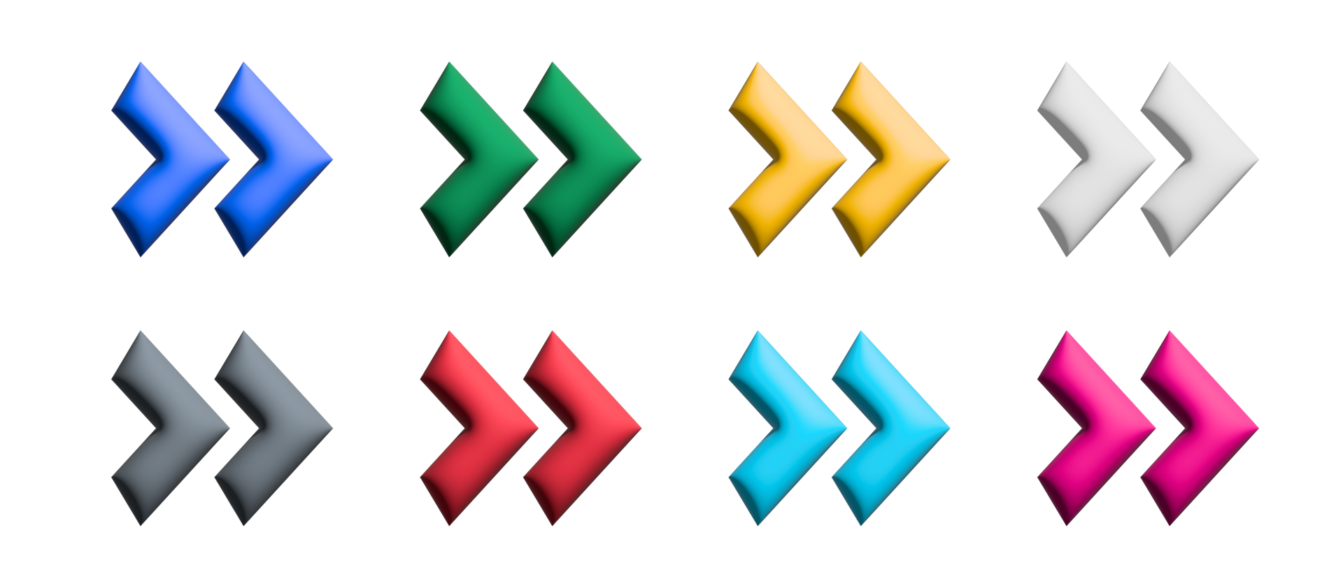 Arrows big colorful set icons. Arrow icon. Arrow. Cursor. Modern simple arrows. png