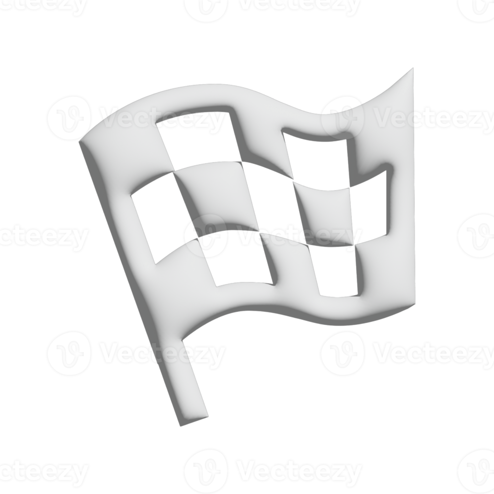 Signal flags in competition icon 3d design for application and website presentation png