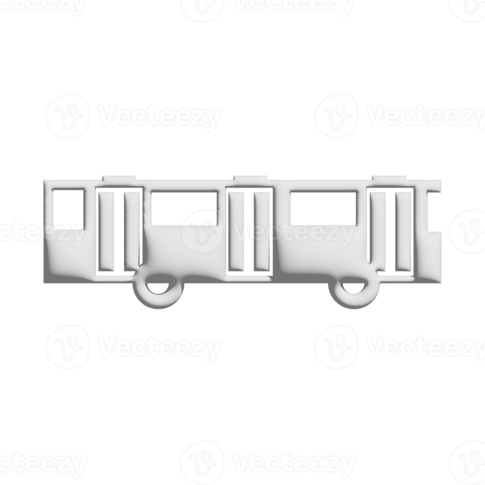 bus icon 3d design for application and website presentation png