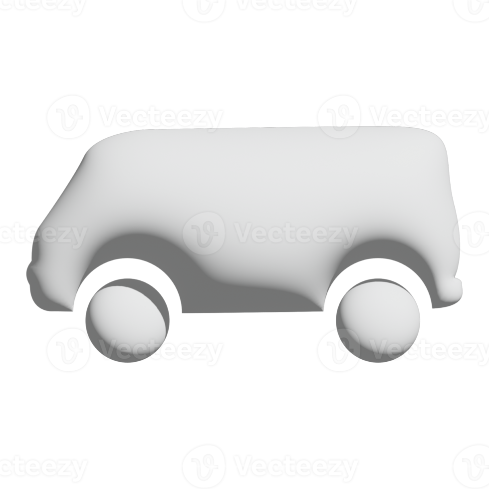 van icon 3d design for application and website presentation png