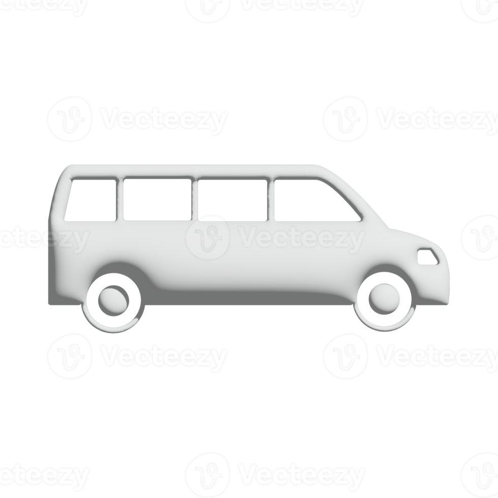 van icon 3d design for application and website presentation png