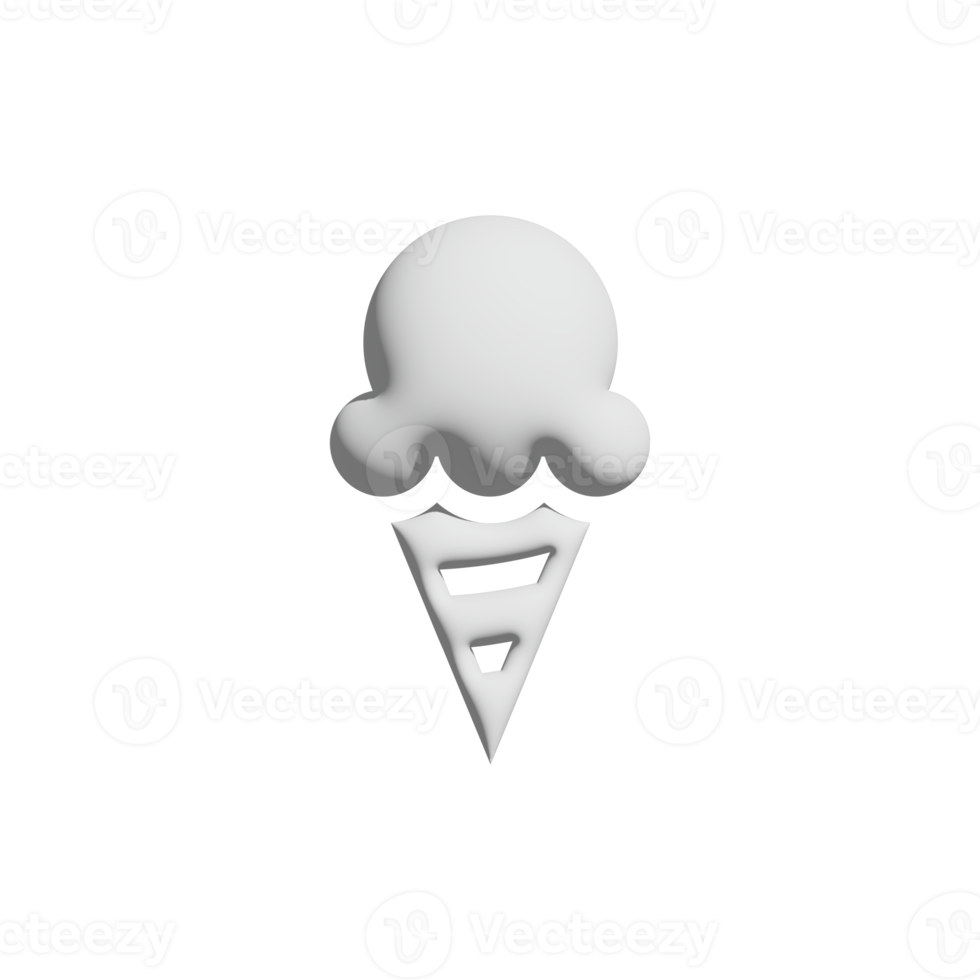 Ice cream icon 3d design for application and website presentation png