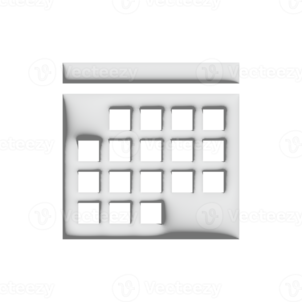 icône de calendrier conception 3d pour la présentation de l'application et du site Web png