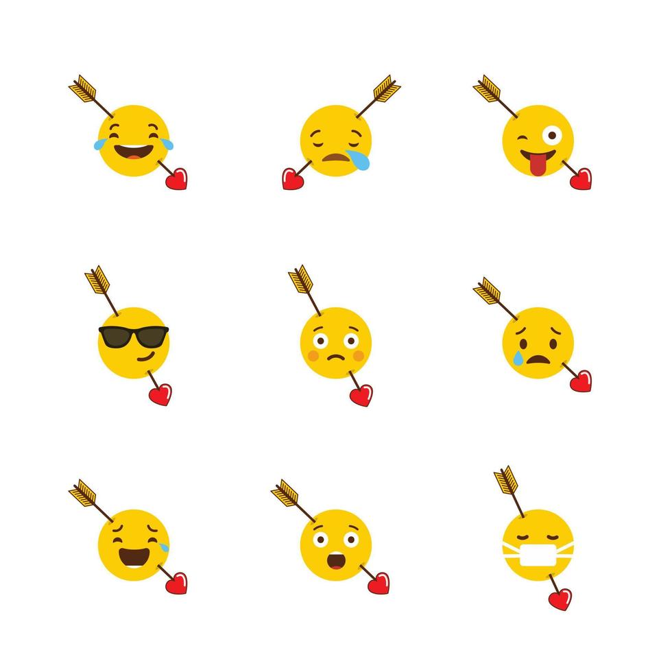 vector de diseño de conjunto de emojis